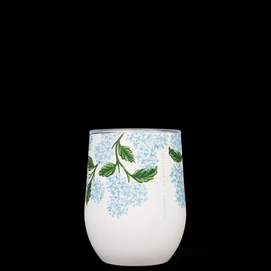 CORKCICLE Rifle Paper Co. Stemless Cream Hydrangea Hot